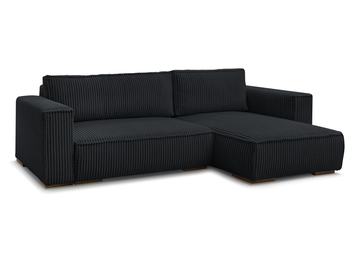 CHELSEA Canapé d'angle réversible Compressé - Noir
