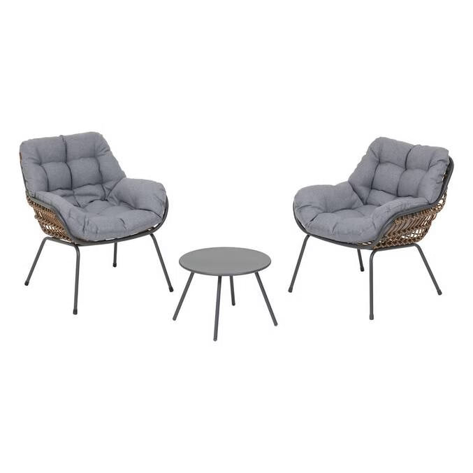 Salon de jardin duo PAOPAO Gris & Graphite