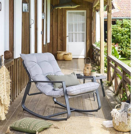 Fauteuil à bascule FELINIO Gris