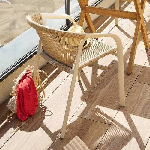 Fauteuil de jardin empilable RIU Argile & Beige