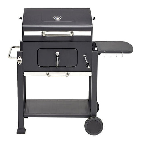 Barbecue à charbon Wilson rectangulaire avec couvercle 2 roulettes 114x72H108cm